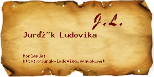 Jurák Ludovika névjegykártya